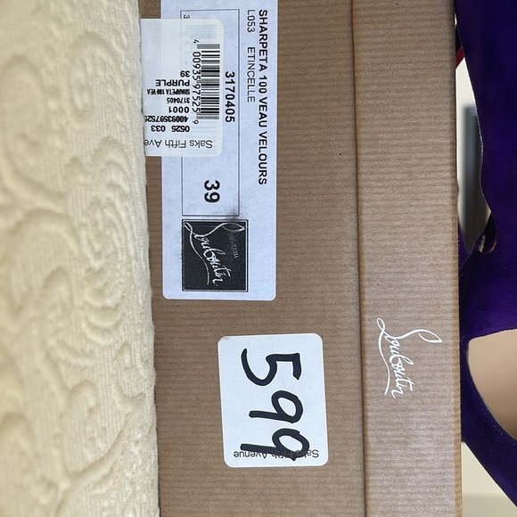 Christian Louboutin Purple Sherpeta 100 Veau Velouros Pumps - Picture 6 of 6